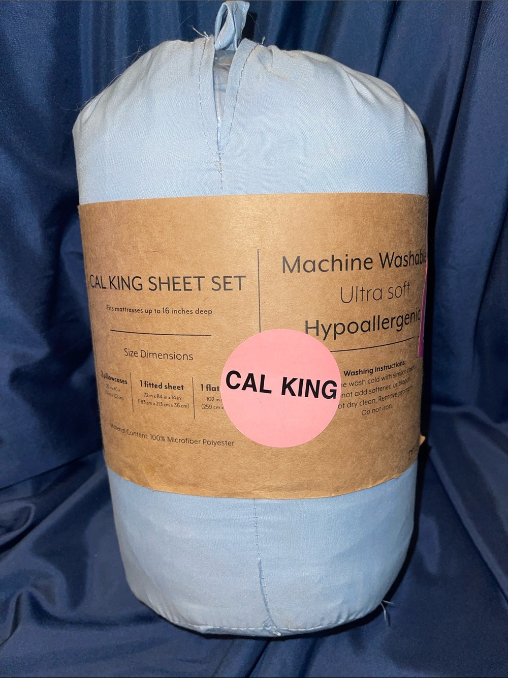 Light Blue Cal King Sheet Set - Ultra Soft Hypoallergenic